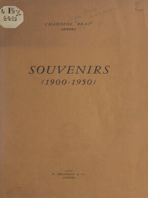 cover image of Souvenirs (1900-1950)